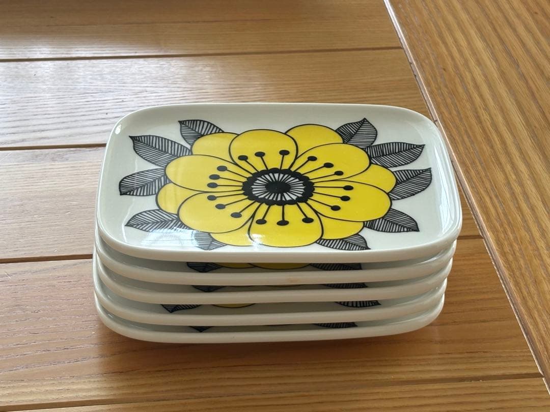 マリメッコ marimekko ケスティト スクエアプレート 5枚セット