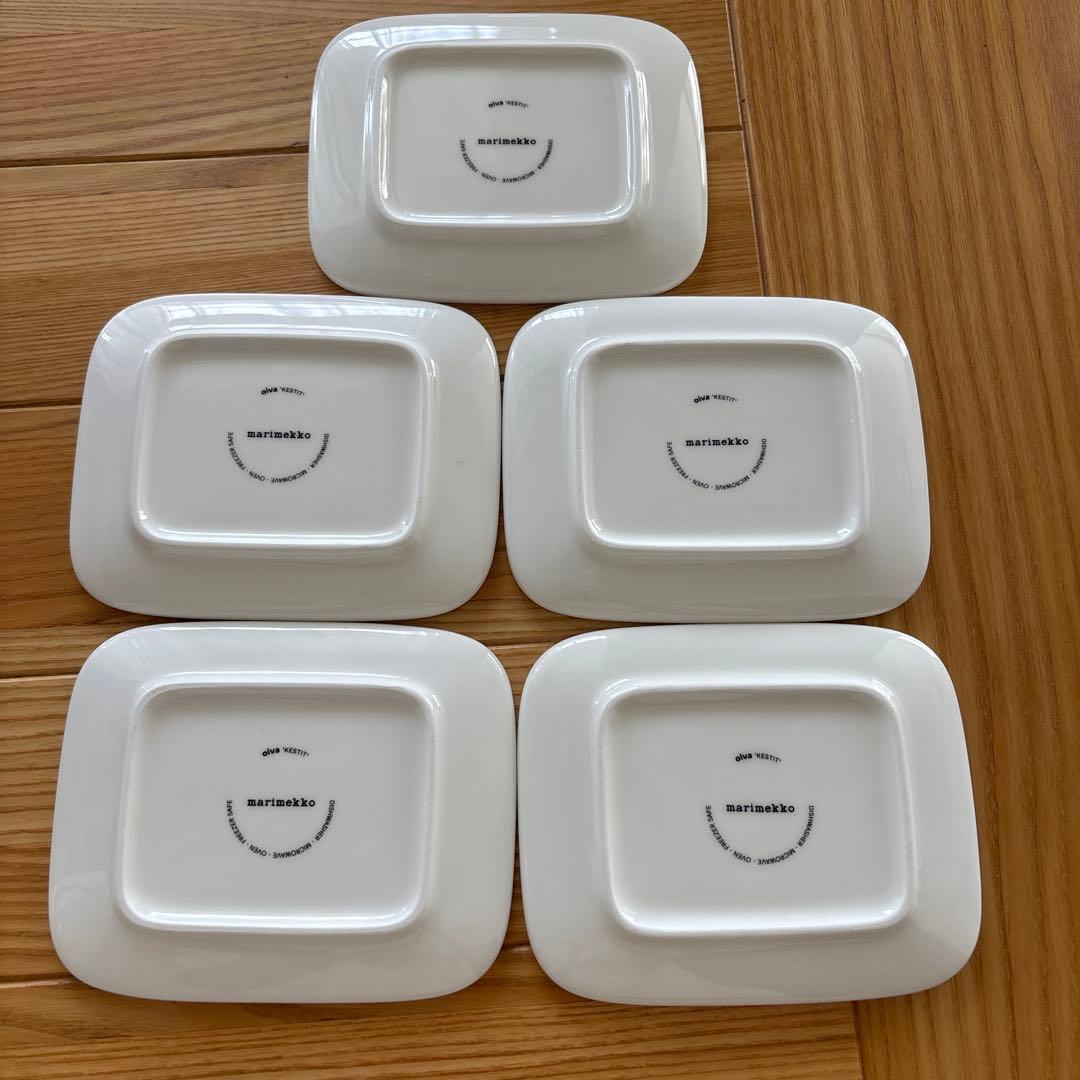 マリメッコ marimekko ケスティト スクエアプレート 5枚セット