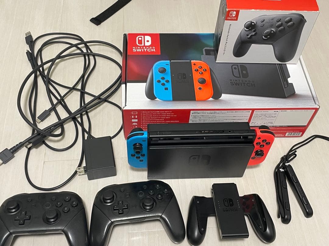 Nintendo Switch ネオンブルー/レッド 本体　プロコンSSD付き