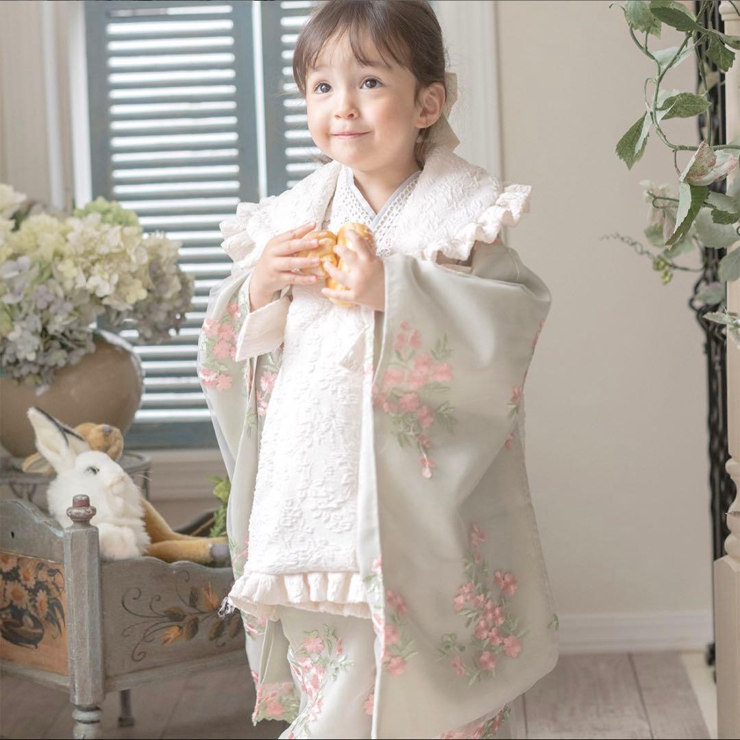 【最終値下げ】キャサリンコテージ 七五三 3点セット 被布 草履スリッポン 巾着