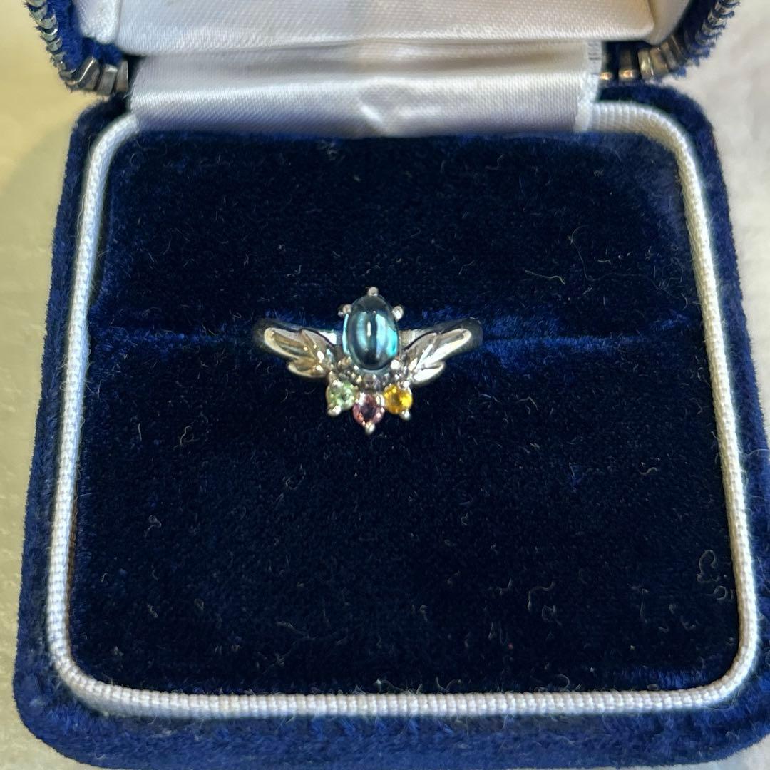 Euroヴィンテージ シルバー×マルチストーンリング