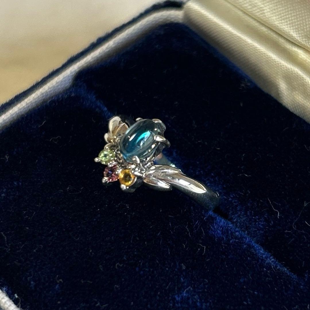 Euroヴィンテージ シルバー×マルチストーンリング