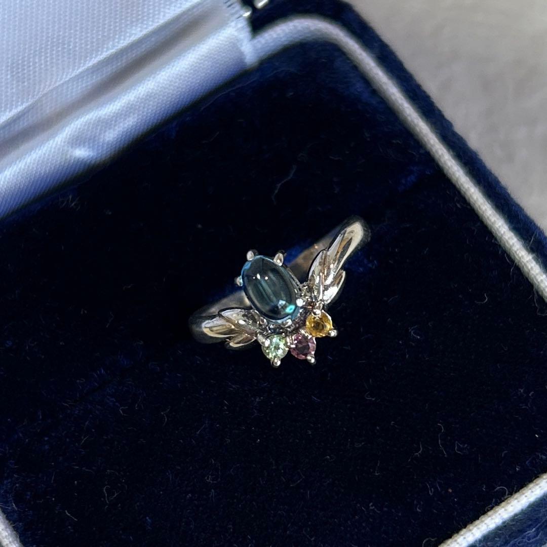 Euroヴィンテージ シルバー×マルチストーンリング