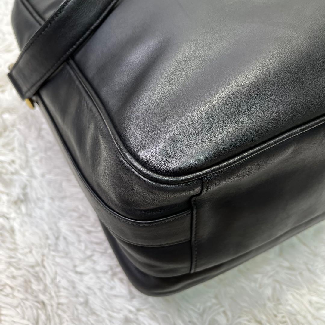 希少美品✨COACH オールドコーチ　ショルダーバッグ レザー　ブラック　A4