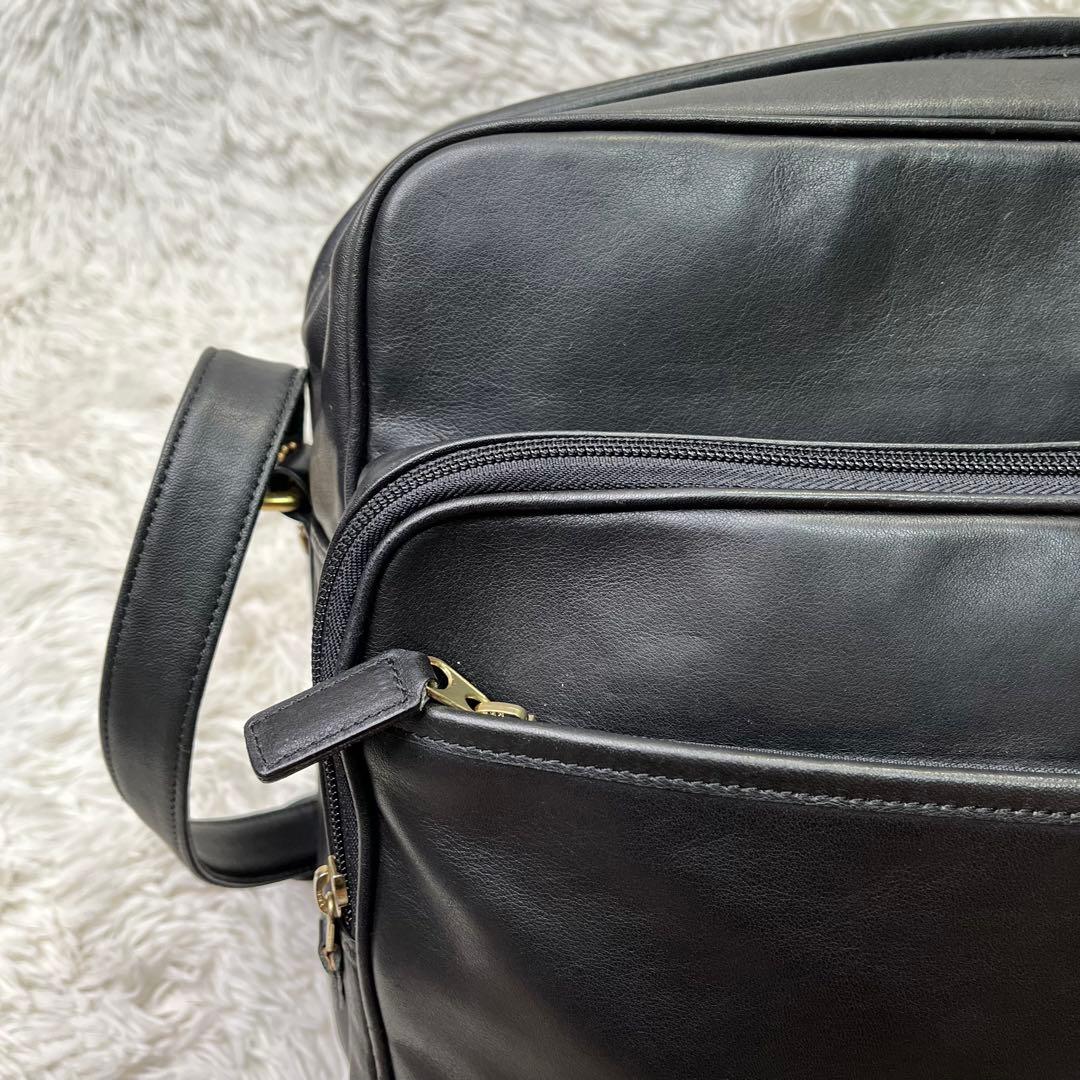希少美品✨COACH オールドコーチ　ショルダーバッグ レザー　ブラック　A4