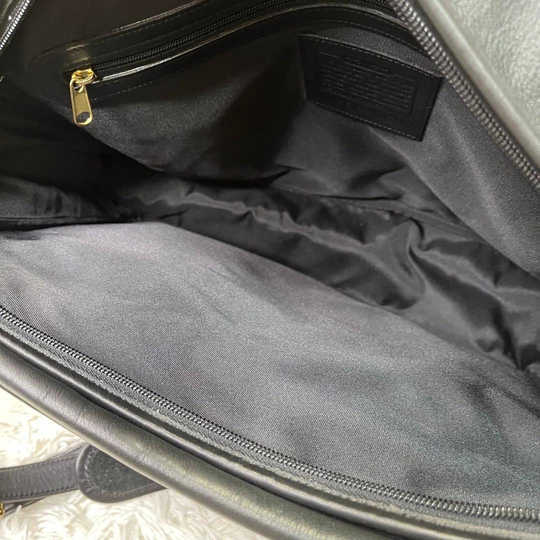 希少美品✨COACH オールドコーチ　ショルダーバッグ レザー　ブラック　A4