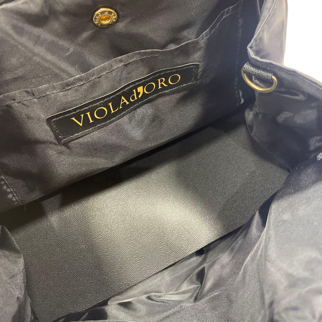 VIOLA DORO ナイロンミニトートショルダー　ブラック