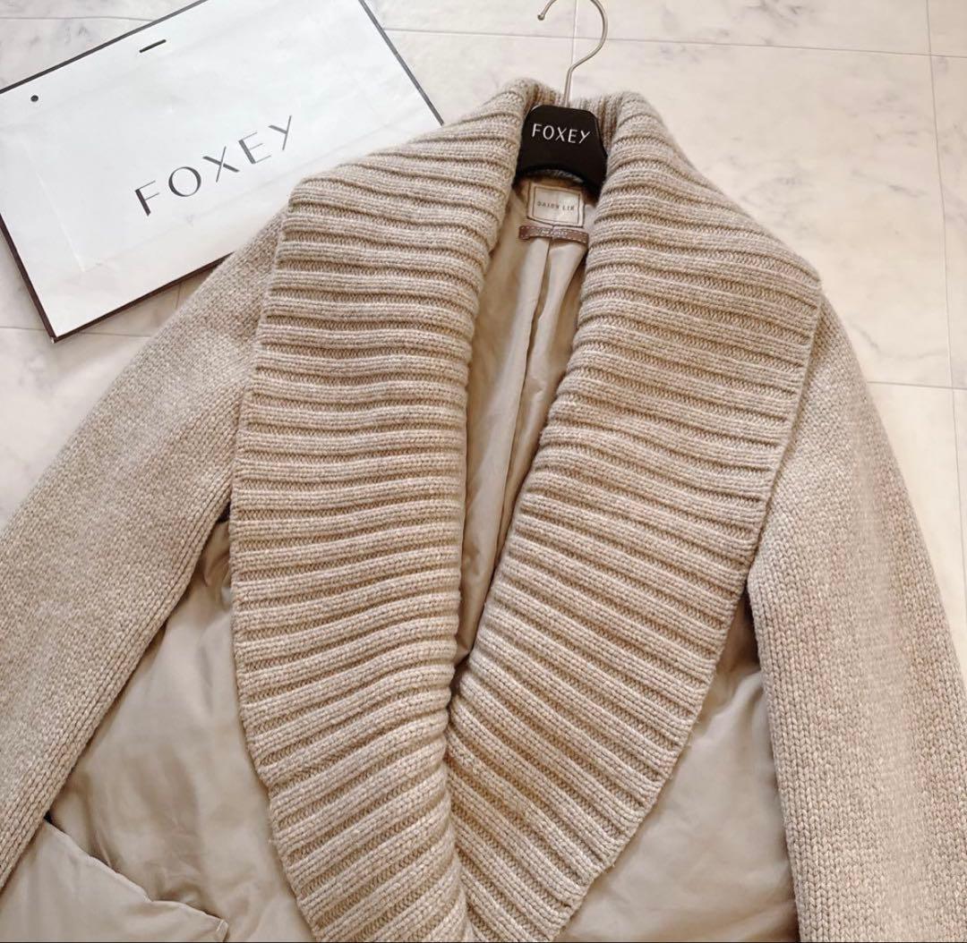 フォクシー ダウン&カシミヤ100% ニットコートDAISY LIN FOXEY