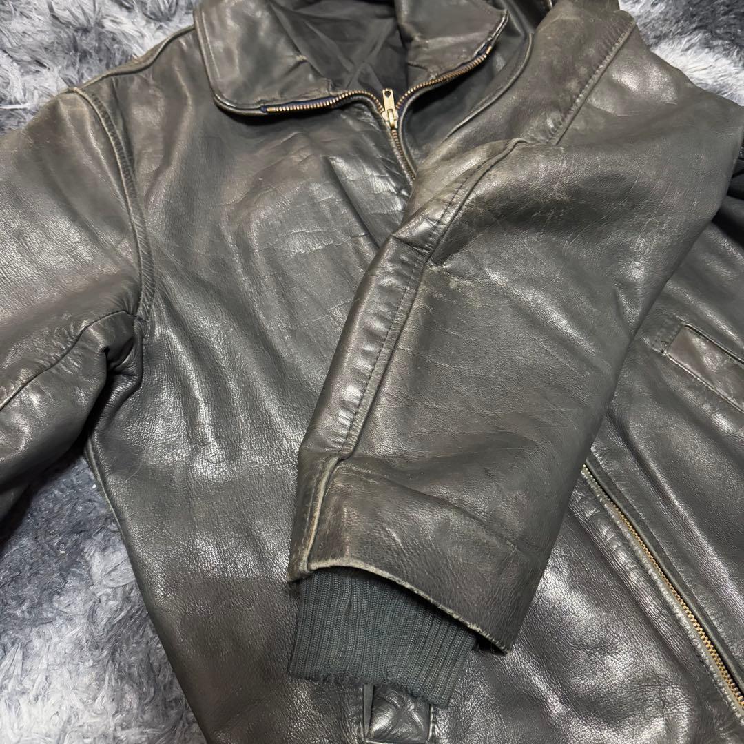 70s〜80s フランス軍 パイロット レザージャケット ユーロビンテージ