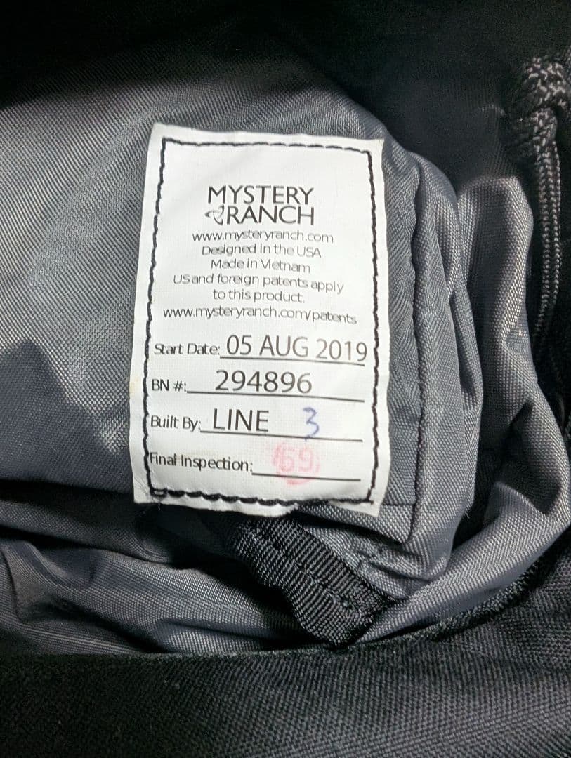 ミステリーランチ　スカ　ブラック