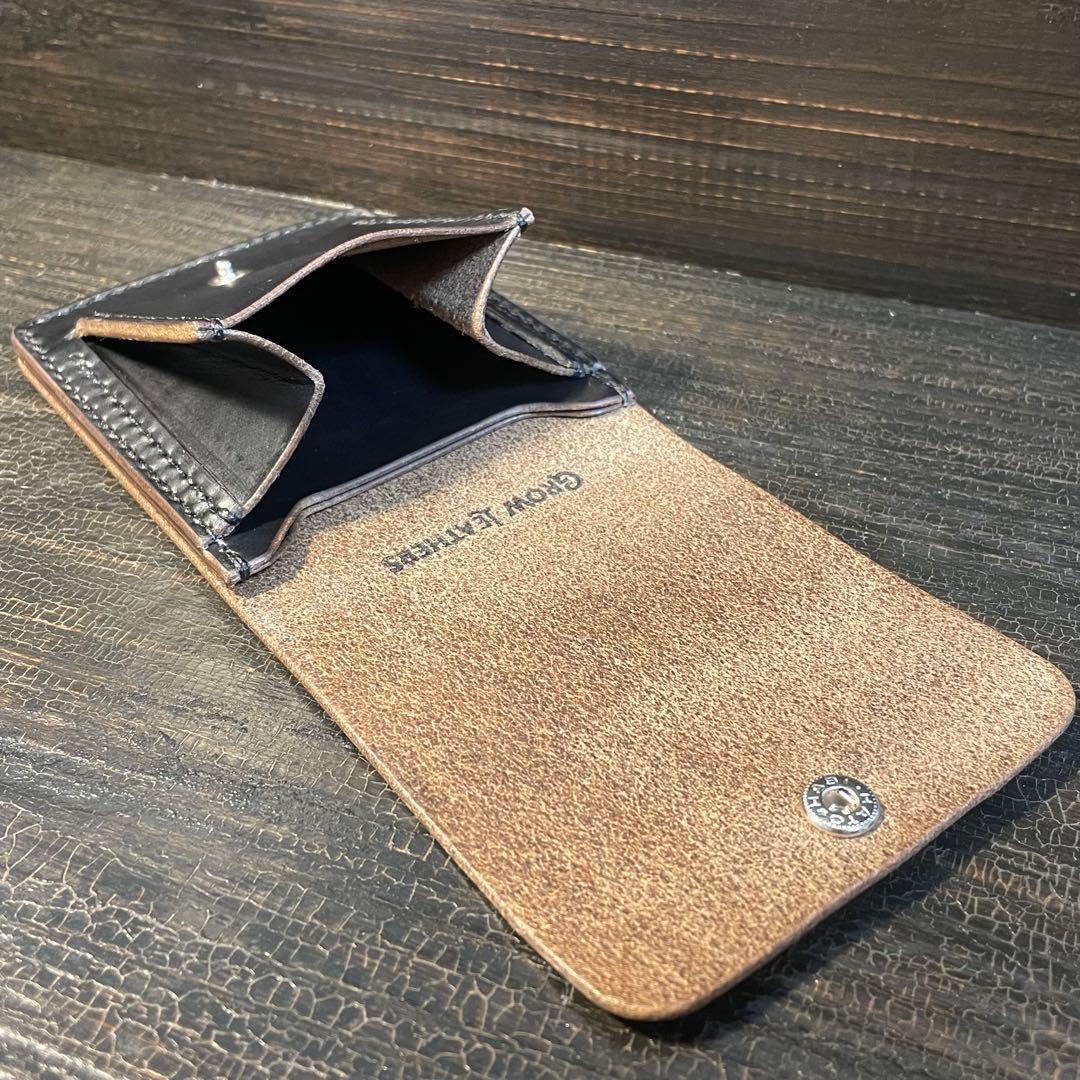 HORWEENクロムエクセル　スリムウォレット　コンチョカスタム　シルバー925