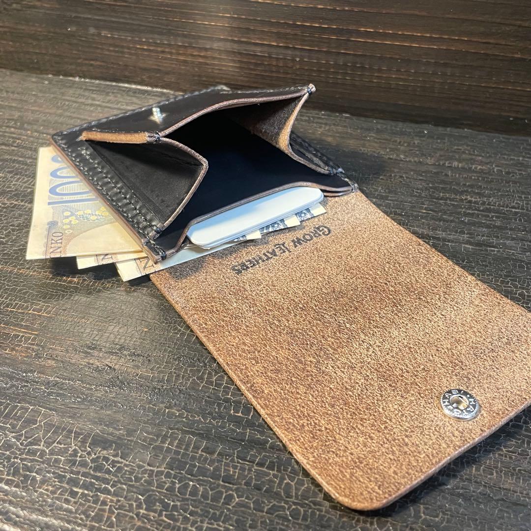 HORWEENクロムエクセル　スリムウォレット　コンチョカスタム　シルバー925