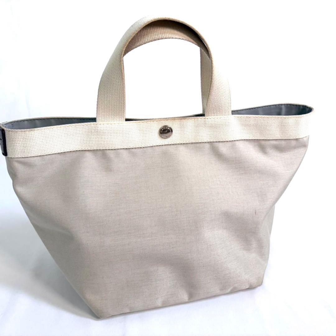 エルベシャプリエ　舟型トート　グレー　袋あり　シンプル