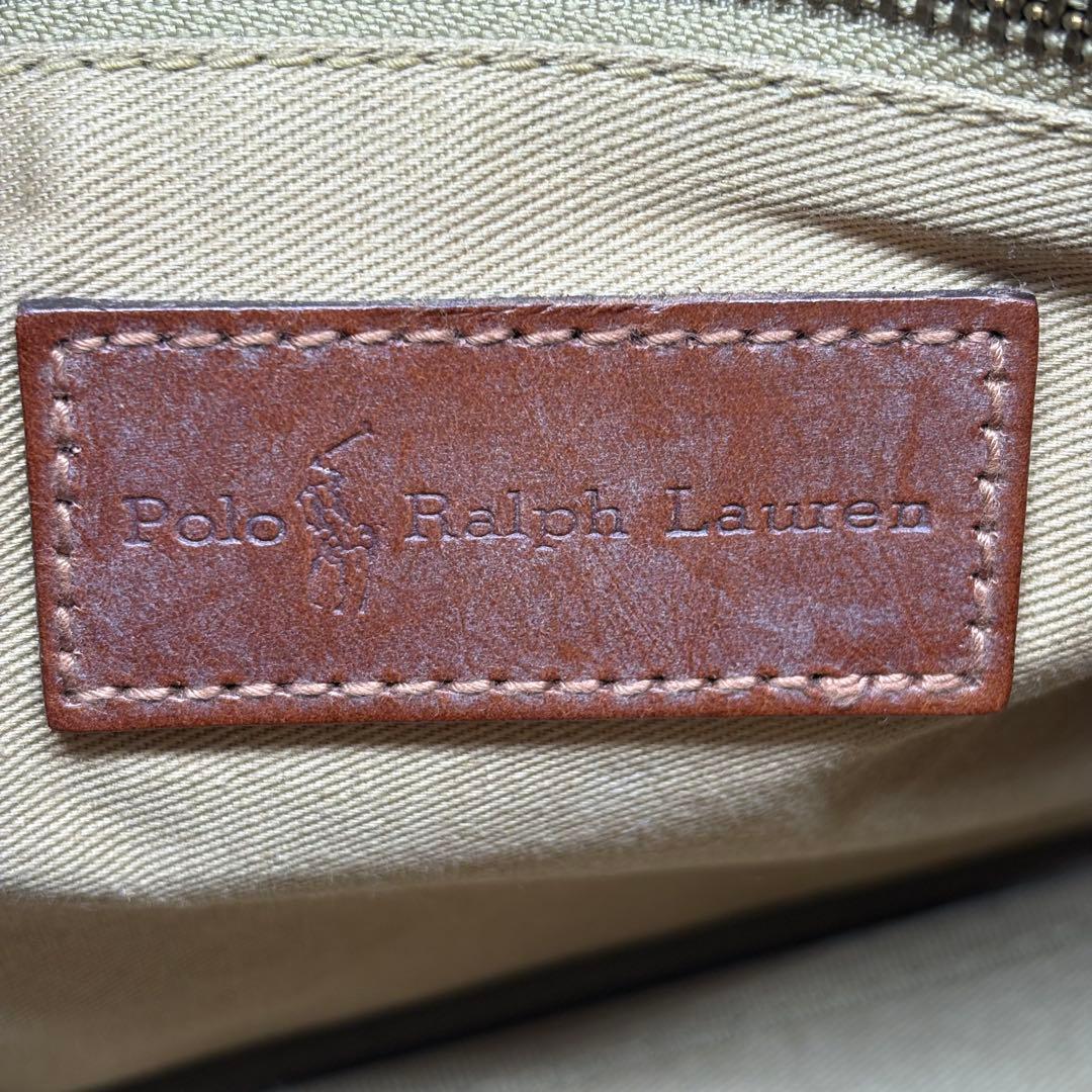 ✨ヴィンテージ✨ポロラルフローレン　ミニボストンバック　レザー　PVC　千鳥柄