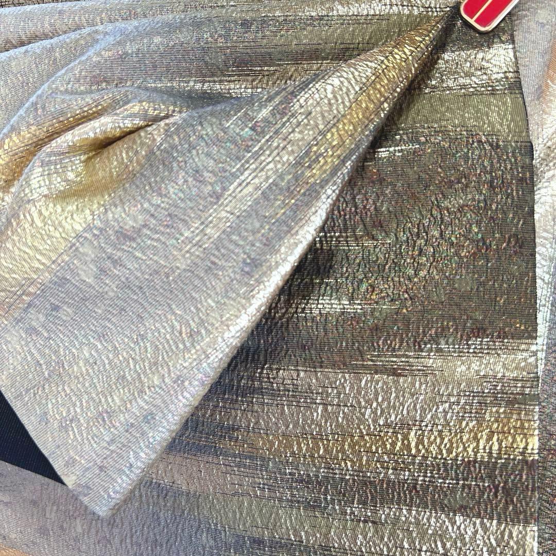 485 振袖フルセット 正絹 赤茶 テラコッタ 金彩 駒刺繍 暈し染め