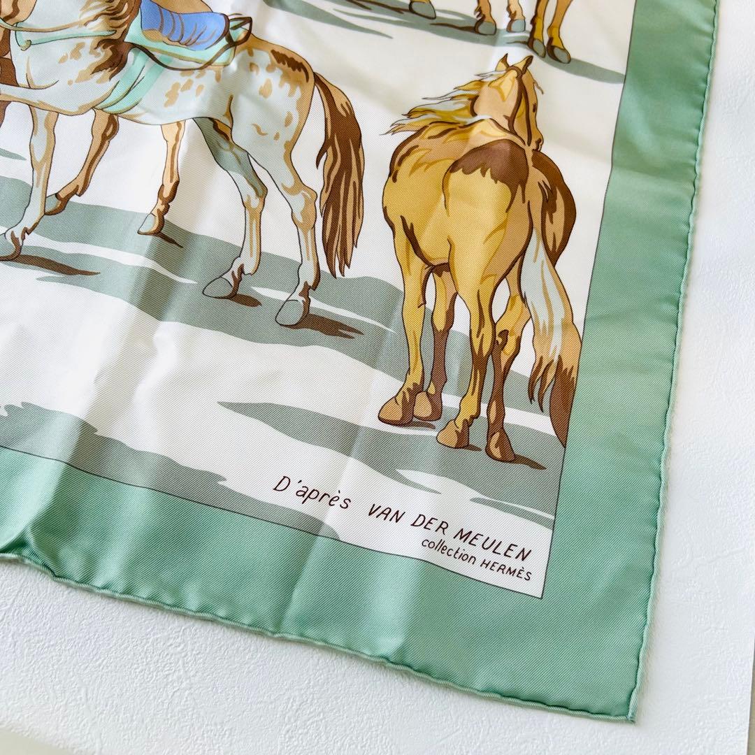 【極美品】　HERMES　エルメス　カレ90　ファンデル・ミューレンの馬　ホース