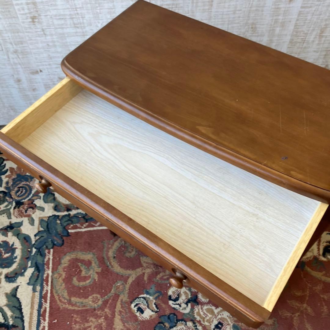 昭和レトロ 木製コンソールテーブル コールキャビネット 電話台 花台チェスト