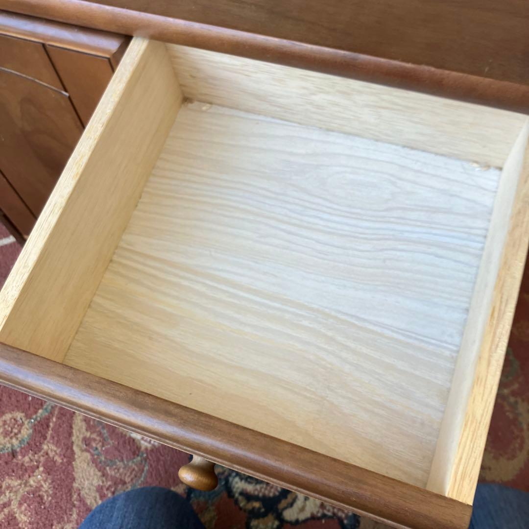 昭和レトロ 木製コンソールテーブル コールキャビネット 電話台 花台チェスト