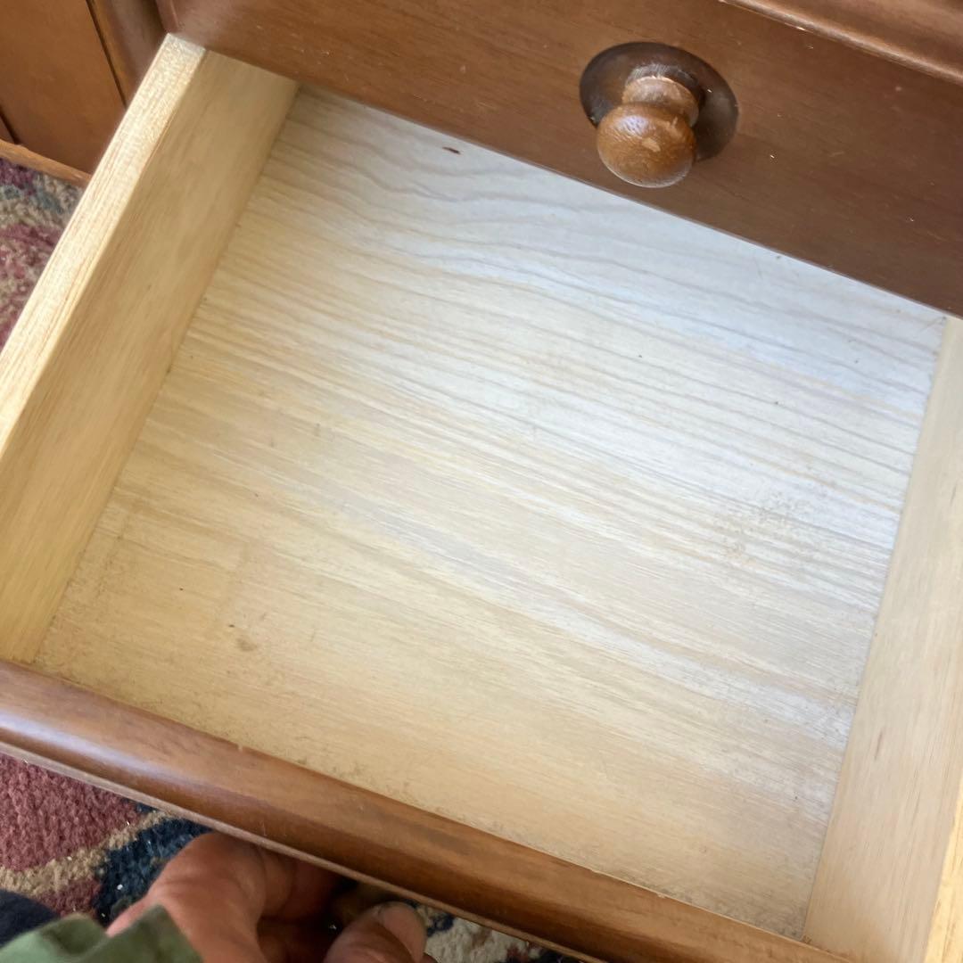 昭和レトロ 木製コンソールテーブル コールキャビネット 電話台 花台チェスト