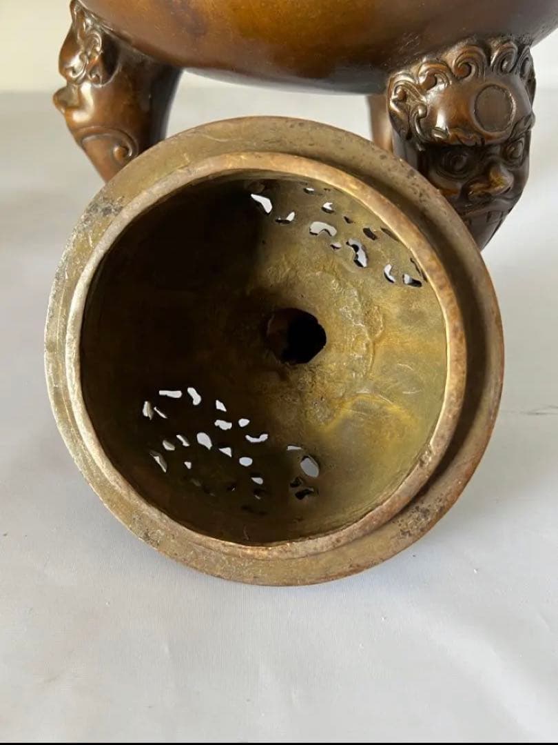 【希少品】香炉　古銅製　宣徳年製 共箱y10