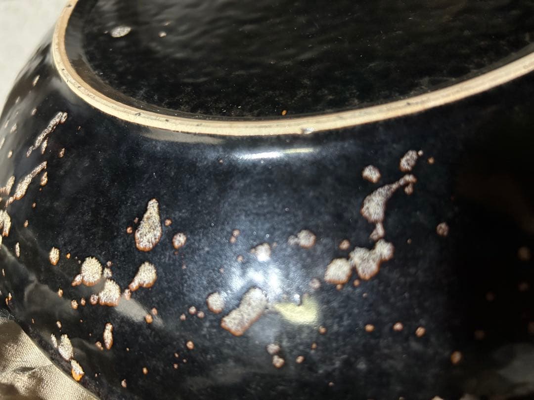 中国古美術 宋時代吉州窯黑釉龍紋皿共箱