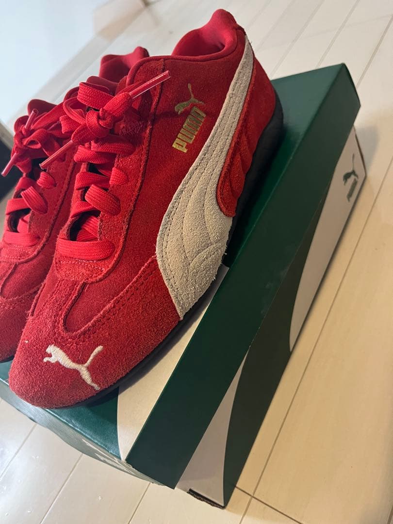 PUMA スニーカー　スピードキャッ　24.5cm レッド/ホワイト