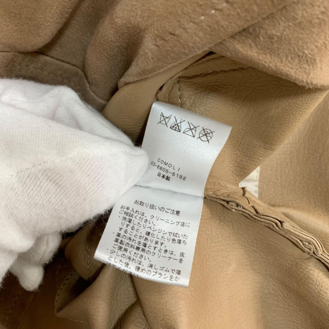 16495✨コモリ 羊革 レザージャケット シングルライダース 2 スエード