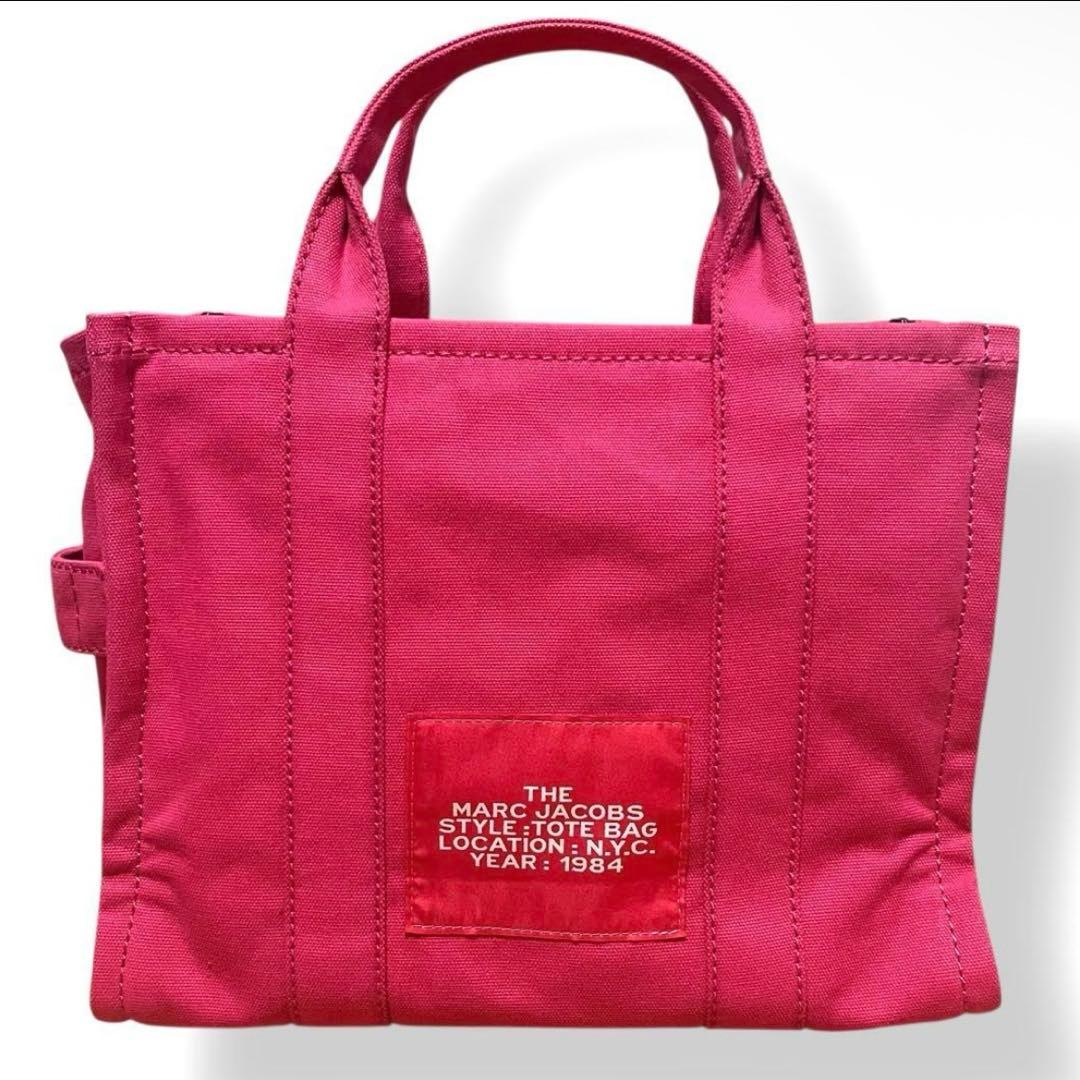極美品✨希少カラー　マークジェイコブス　キャンバス　ピンク2way トートバッグ