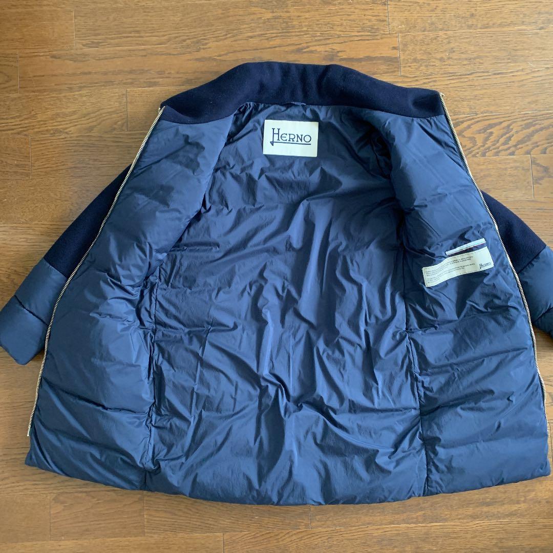 【美品】ヘルノ　ダウンコート ネイビー