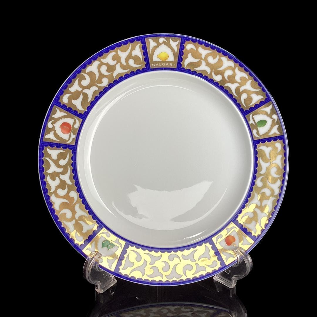 レア★未使用★ブルガリ フルッタアラフィネストラゴールド 22cmプレート お皿