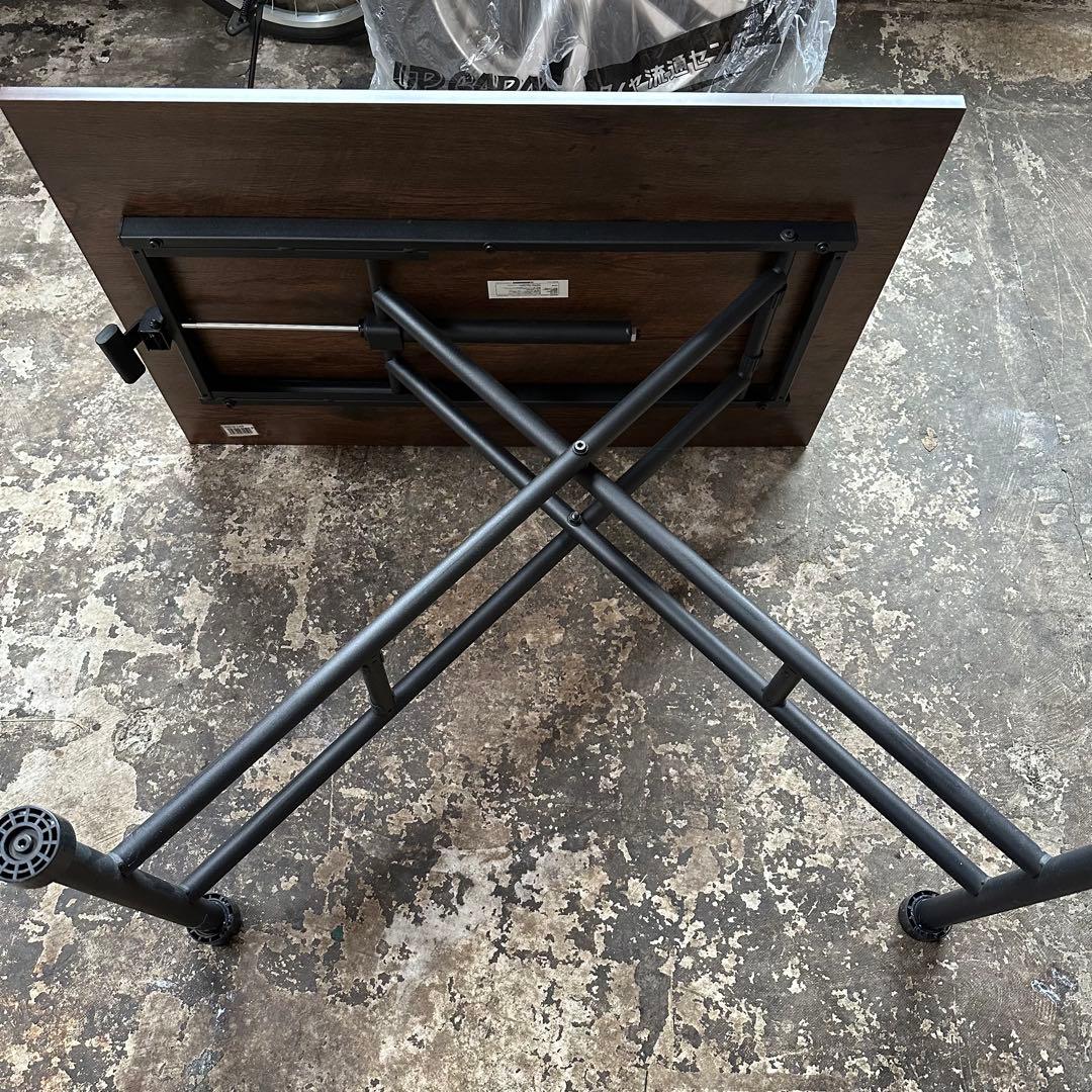 『美品』昇降木製ダイニングテーブル ダークブラウン