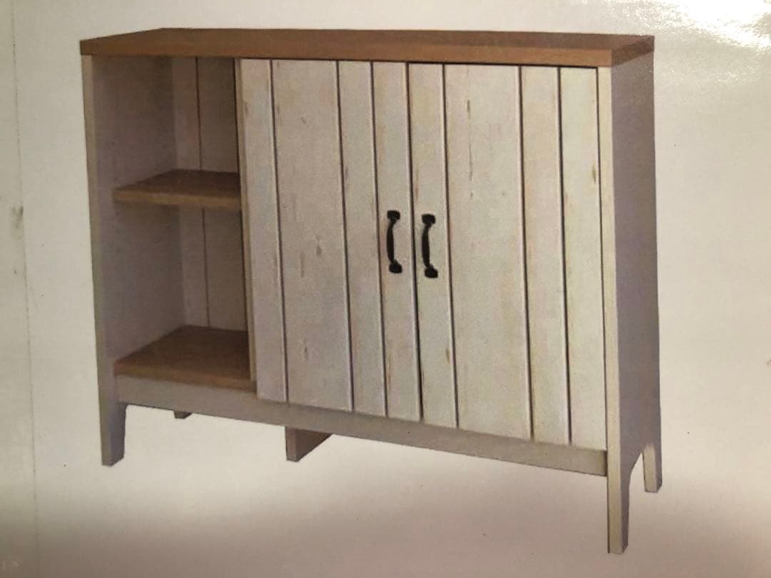 【新品】ニトリ　キャビネットマリーナ　SEA7085 NA&WW