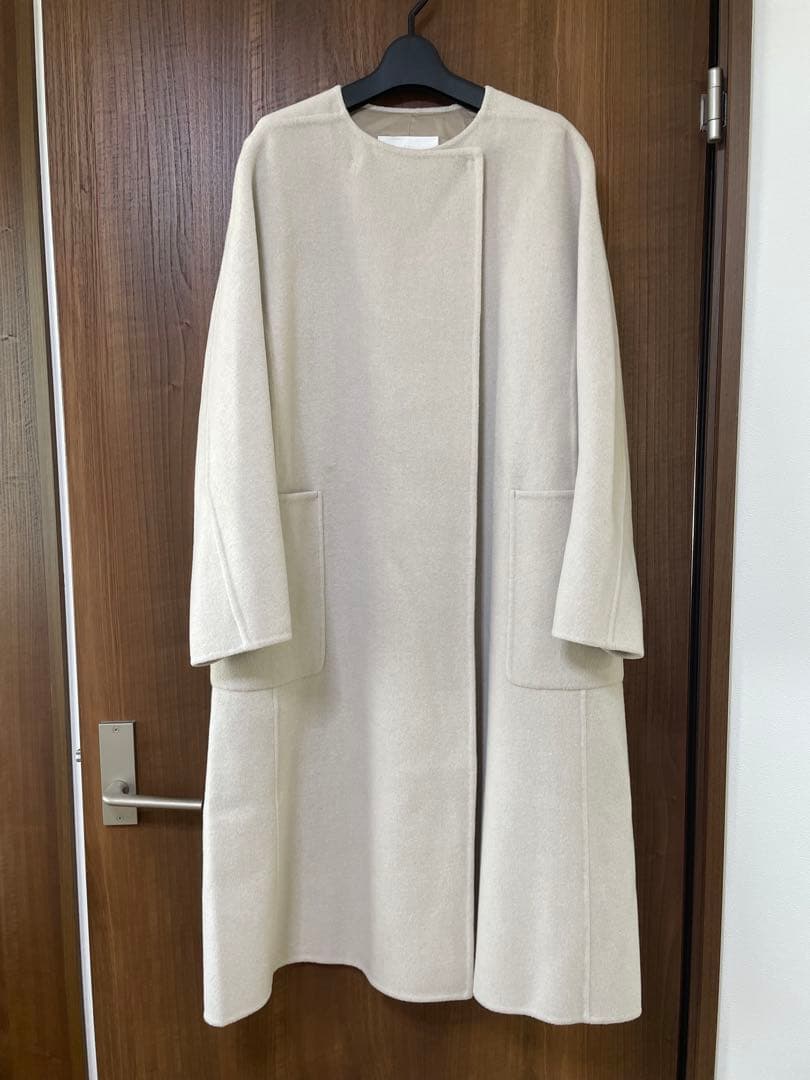 プレミアムウールリバー　ノーカラーコート