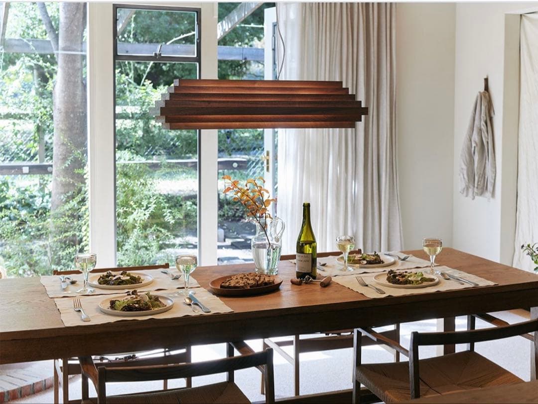 APROZOHMUのウッドペンダントライト3灯