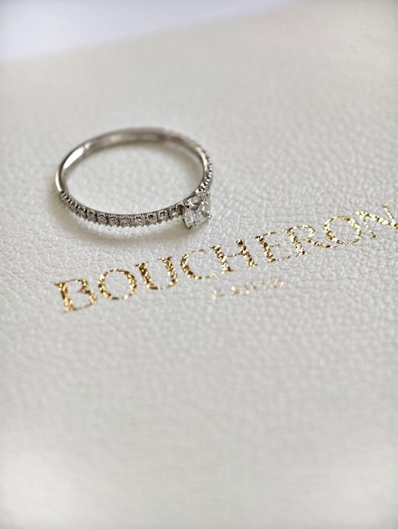 ブシュロン ミニ ビーラブド ソリテール ダイヤ リング サイズ刻印50