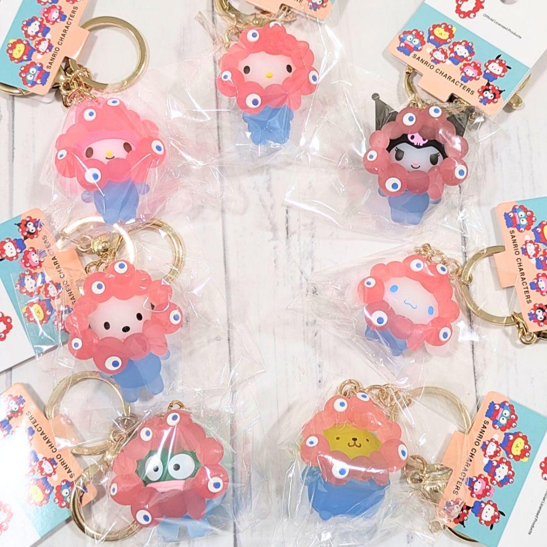 サンリオ　ミャクミャク　キーホルダークリアカラー　全7種　コンプリートまとめ売り