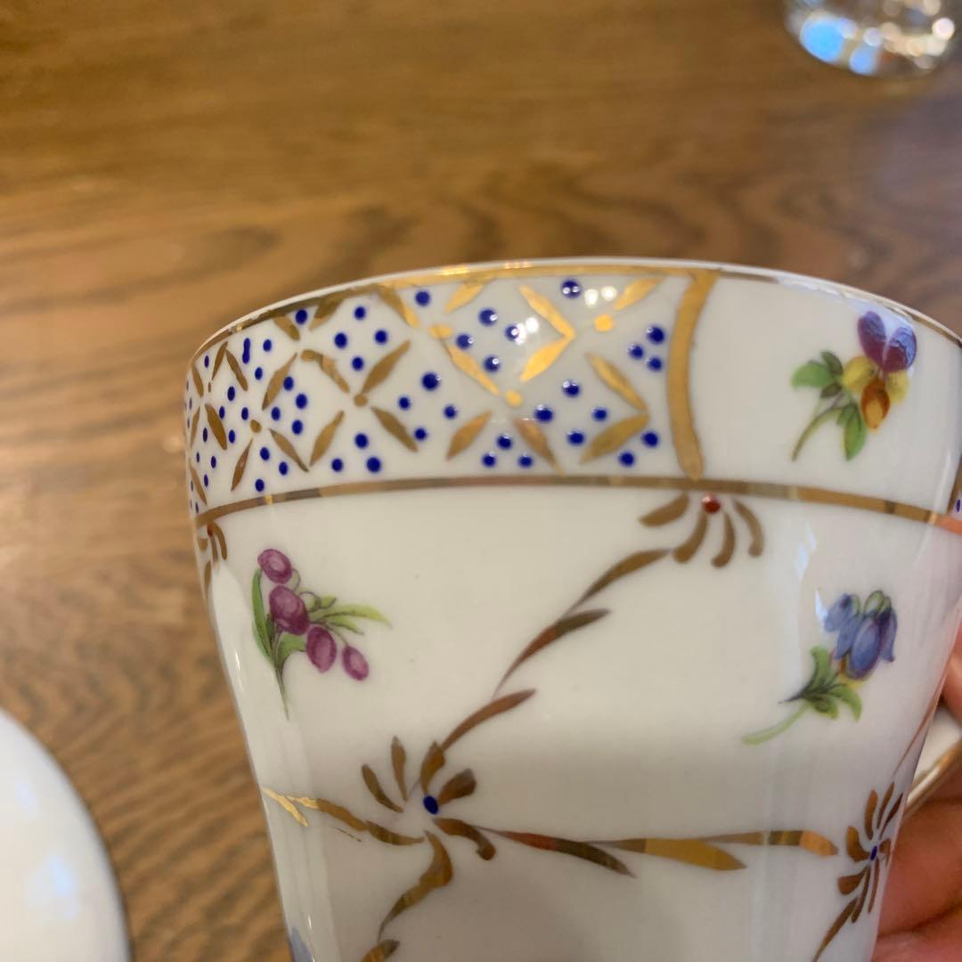 パリスロイヤル Paris  デミタスカップ＆ソーサー&プレート 花柄