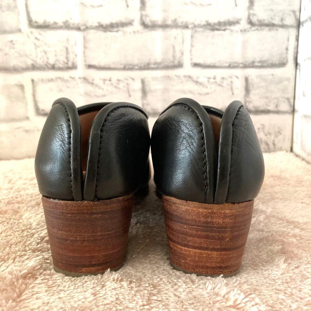 [土日限定][極美品] hcubuch フーブ　はまぐりがた　カウレザーシューズ