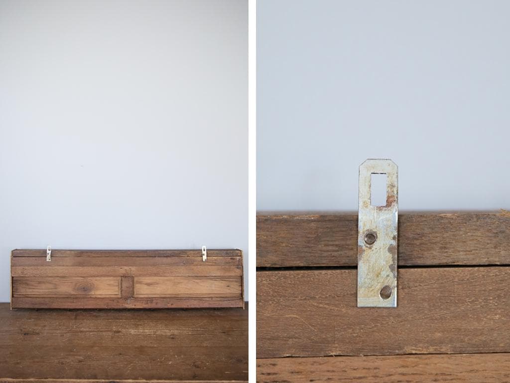 フランスアンティーク木製ウォールフック/シェルフ/壁掛けラック(86-163)