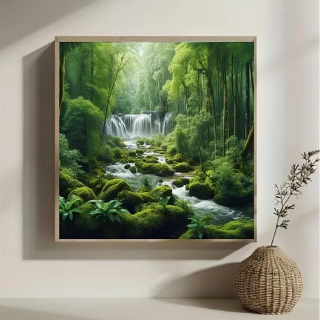 ダイヤモンドアートキット　せせらぎNo.Ⅱ ラウンドフルドリル　K-091