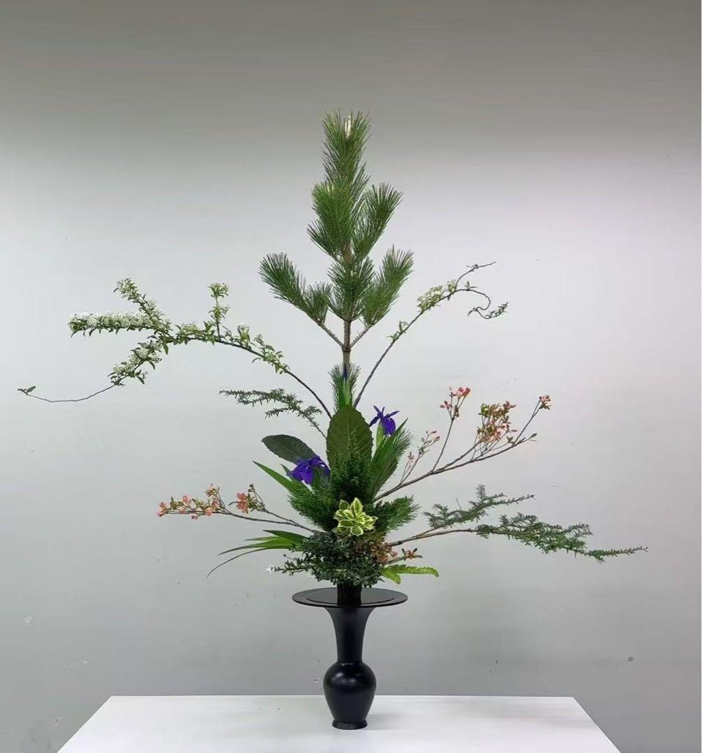 いけばな　池坊　立花　銅鋳造　銅花器　高さ29.5cm 華道具　花瓶　銅器