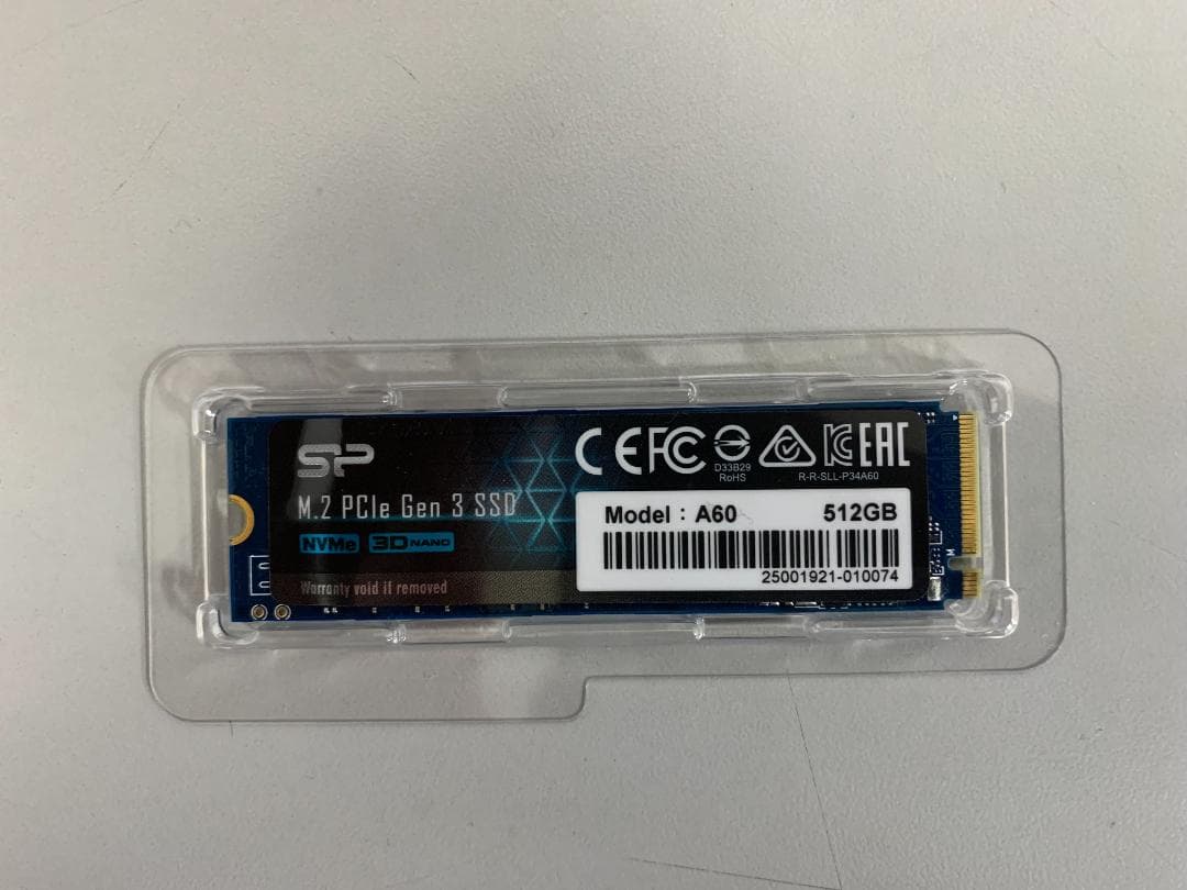 【使用時間6時間】SP M.2 PCIe NVMe SSD 512GB ①