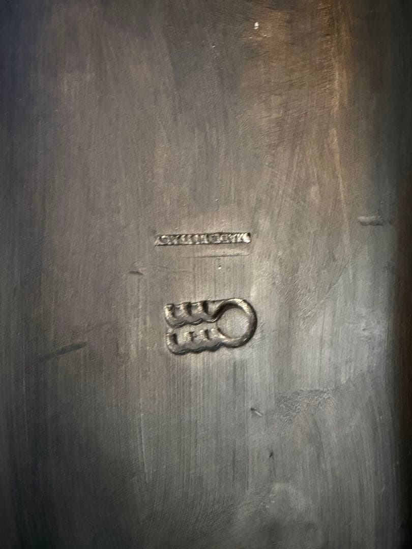 青い陶器製馬の置物 約41cm 縁起　戦馬