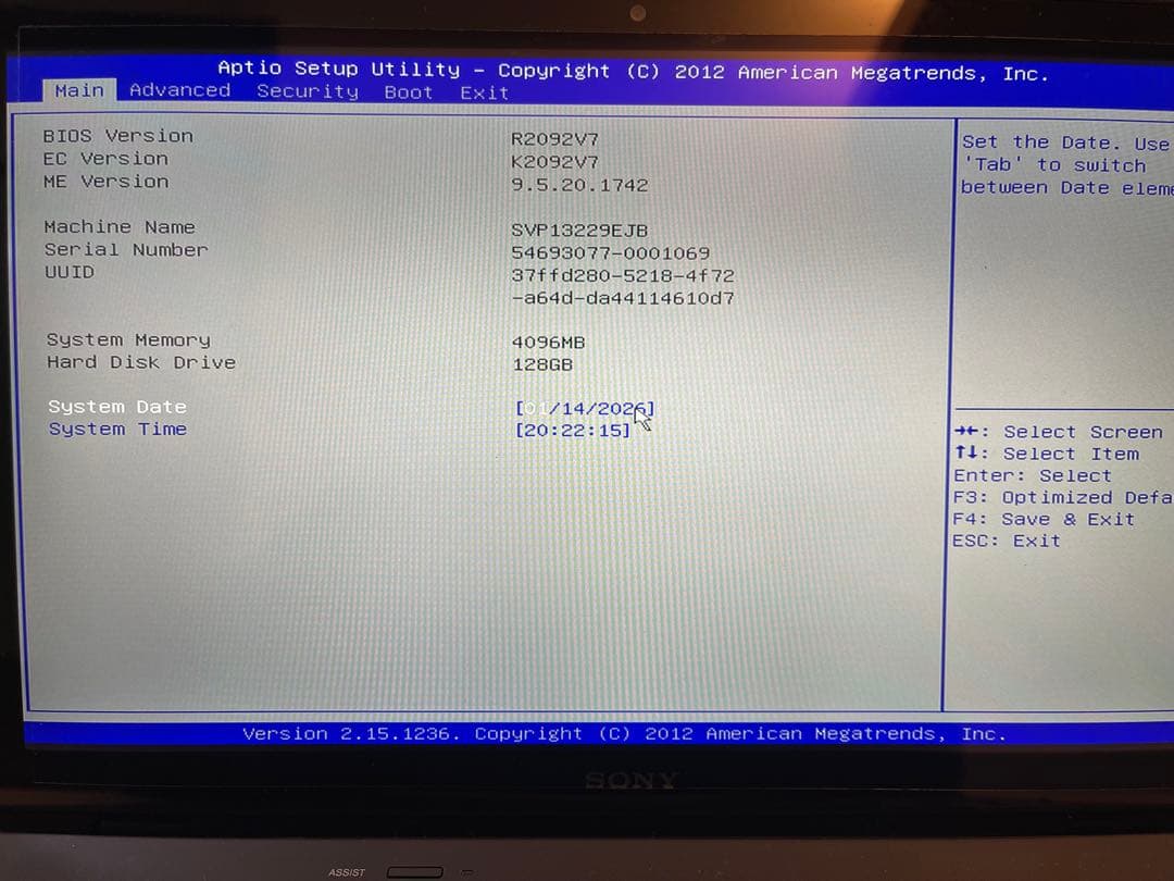 SONY ノートパソコン　VAIO Pro 13 SVP13229EJB