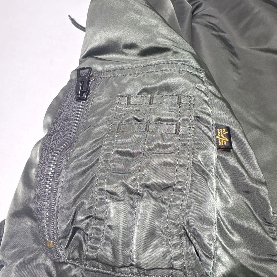 アルファ ALPHA MA-1 N-2B フライトジャケット【M】カーキ ファー