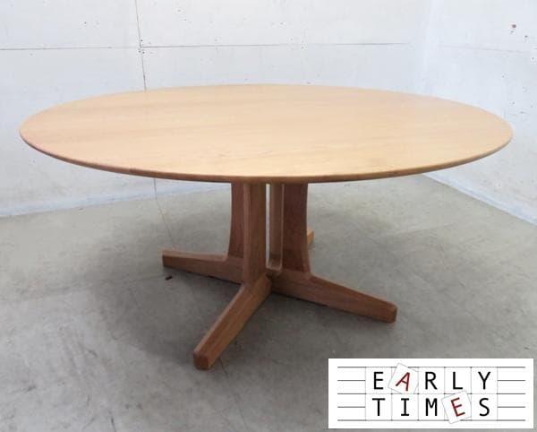 展示品■アーリータイムスα■無垢材■オーク材節入り■ドルチェ■DT-4丸テーブル