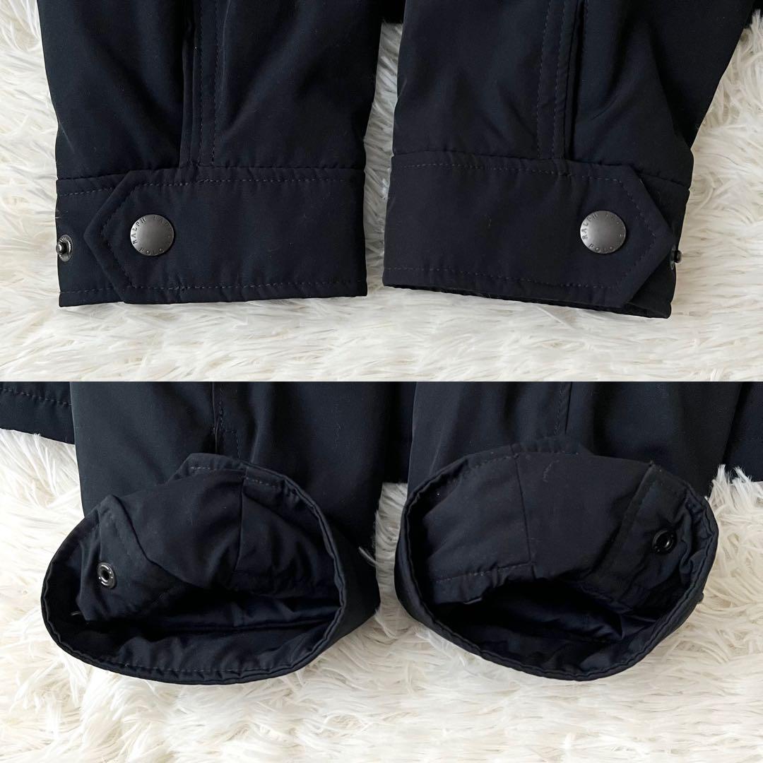 Polo Ralph Lauren 中綿ジップアップ ブルゾン 黒 刺繍ロゴ M