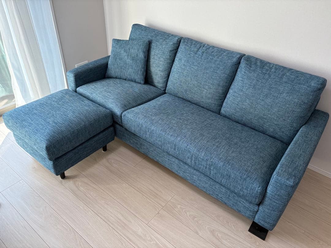 ファブリックソファセット 3人掛け オットマン ニトリ