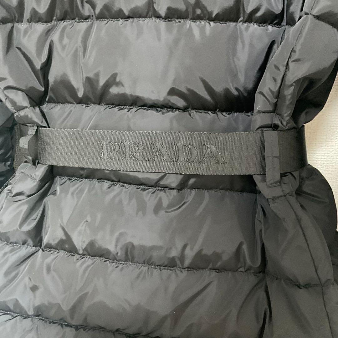 PRADA 290364 ブラック ダウンジャケット 42 美品ベルト付