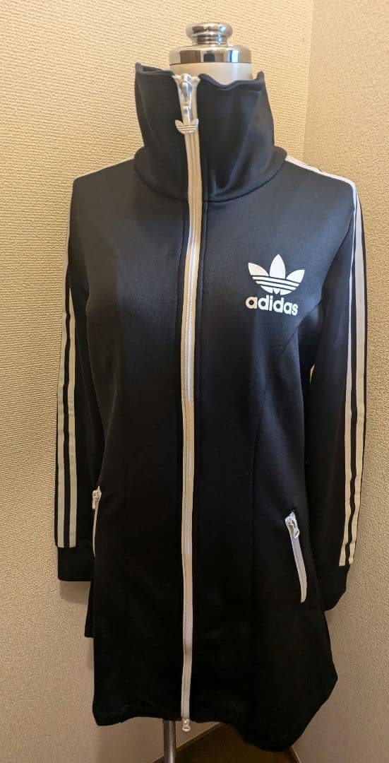 adidas アディダス ジャージ トラックワンピース 黒